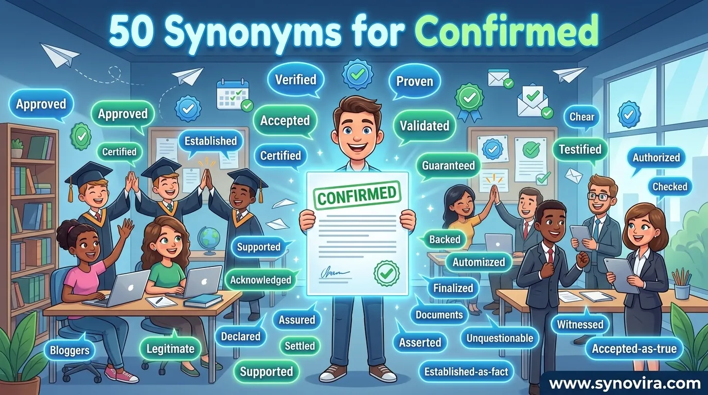 synonyms for confirmed