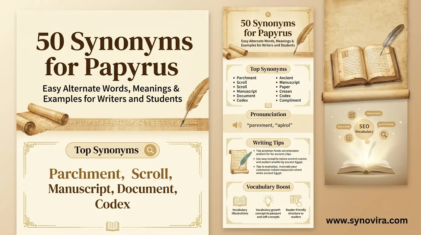 synonyms for papyrus