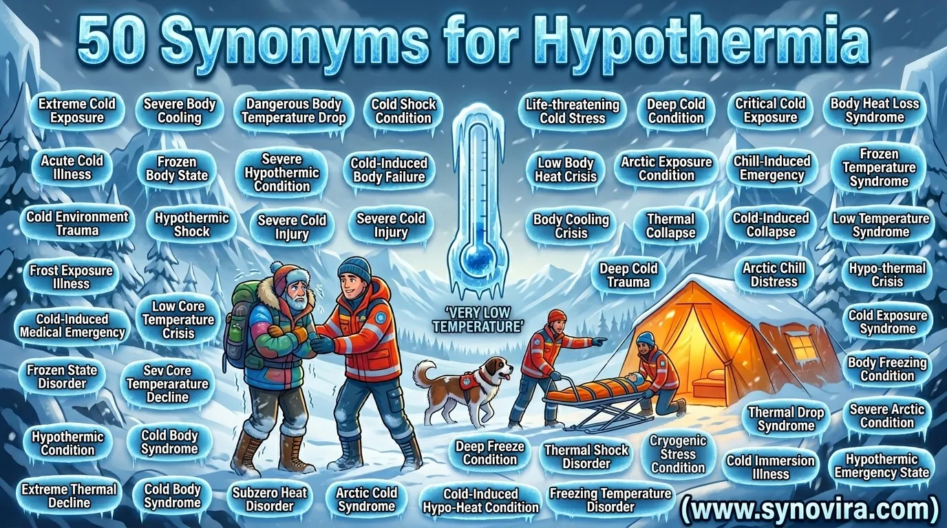 synonyms for hypothermia
